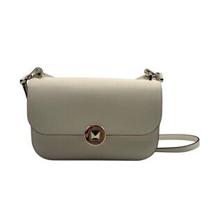 Kate Spade White Leather Adurey Flap Crossbody Bag